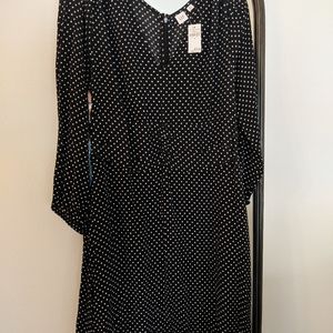 Star pattern long sleeve midi dress